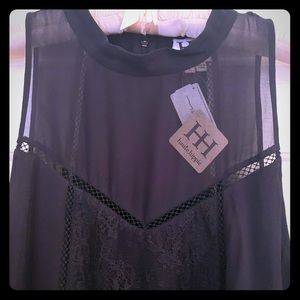 Haute Hippie 100% silk black dress